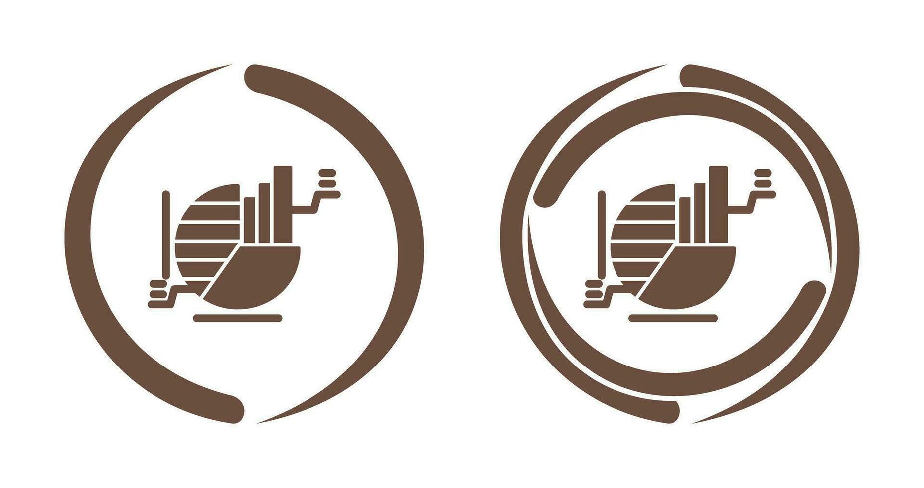 Kreisdiagramm-Vektorsymbol vektor