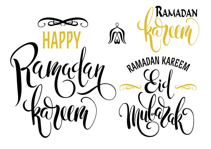 Ramadan Kareem. Satz von Ramadan-Logos vektor