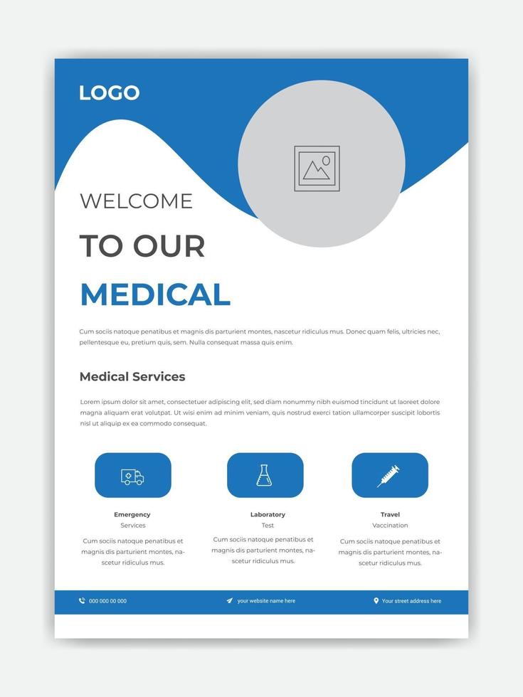 medizinisches Flyer-Design für Ihr Promotion-Krankenhaus-Template-Design vektor
