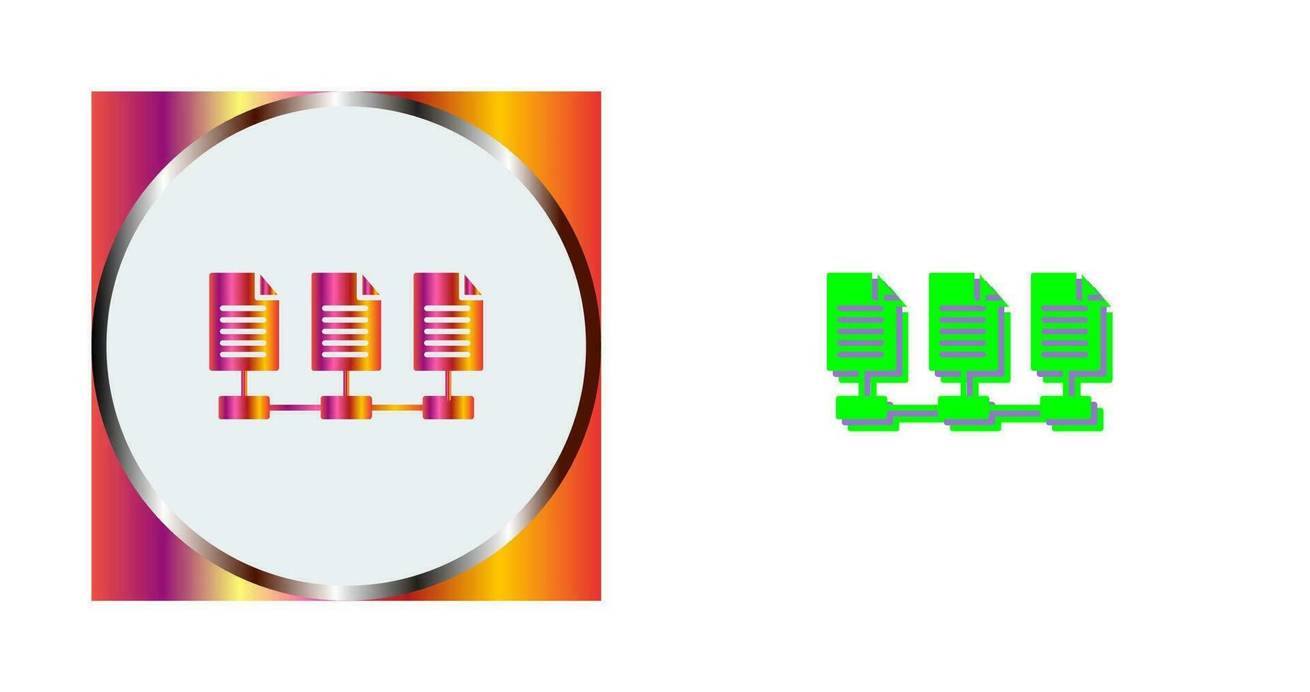 Vektorsymbol für Netzwerkdateien vektor