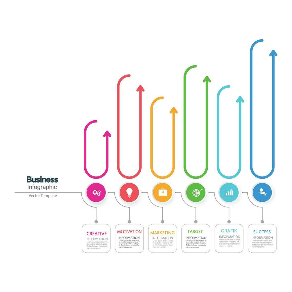 Infografik Vektor, Graph. Präsentation. Geschäft Konzepte, Teile, Schritte, Prozesse. Visualisierung von Infografik Daten. Anfang Vorlage. - - Vektor