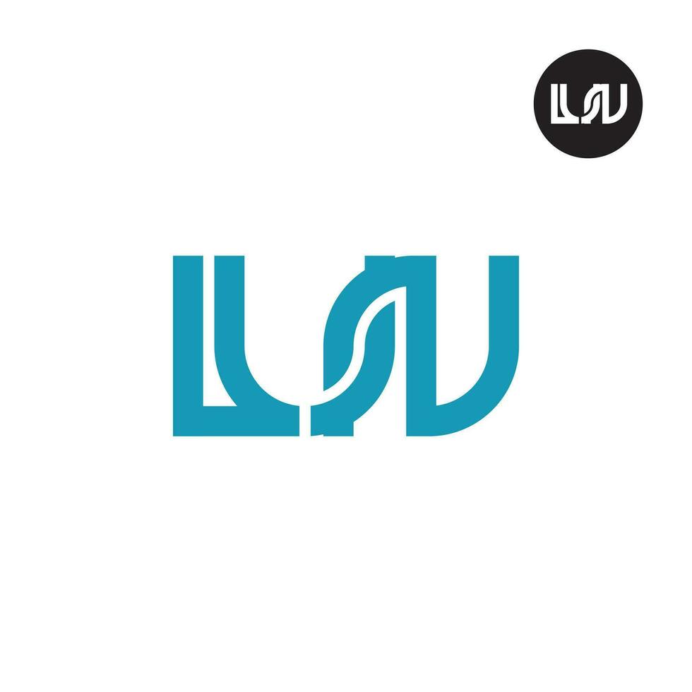 brev lun monogram logotyp design vektor