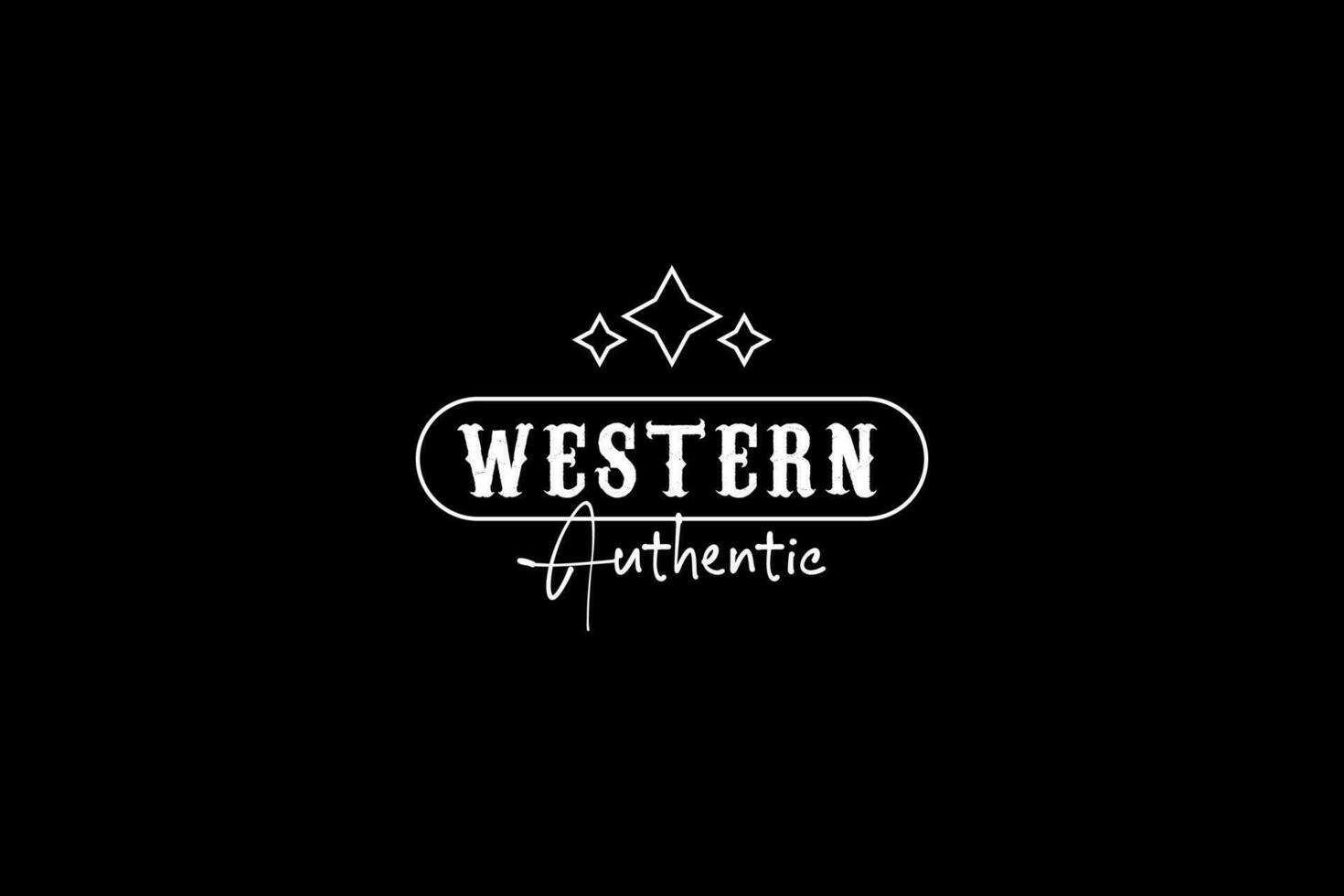 Vintage Country Emblem Typografie für Western Bar Restaurant Logo Design Inspiration vektor