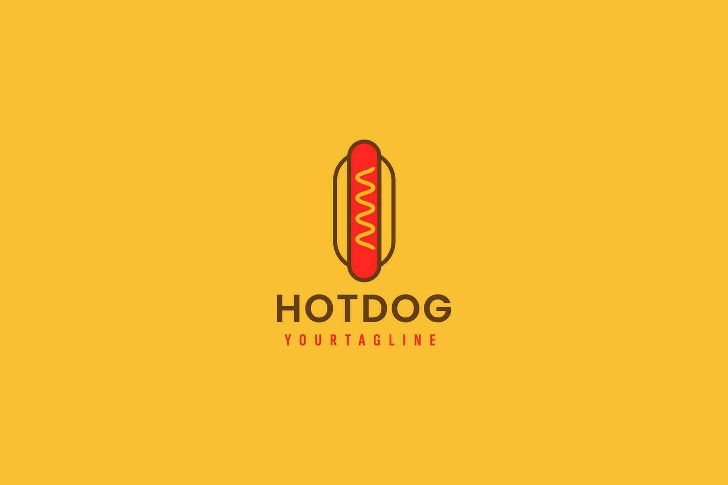 heiß Hund Logo Vektor Symbol Illustration