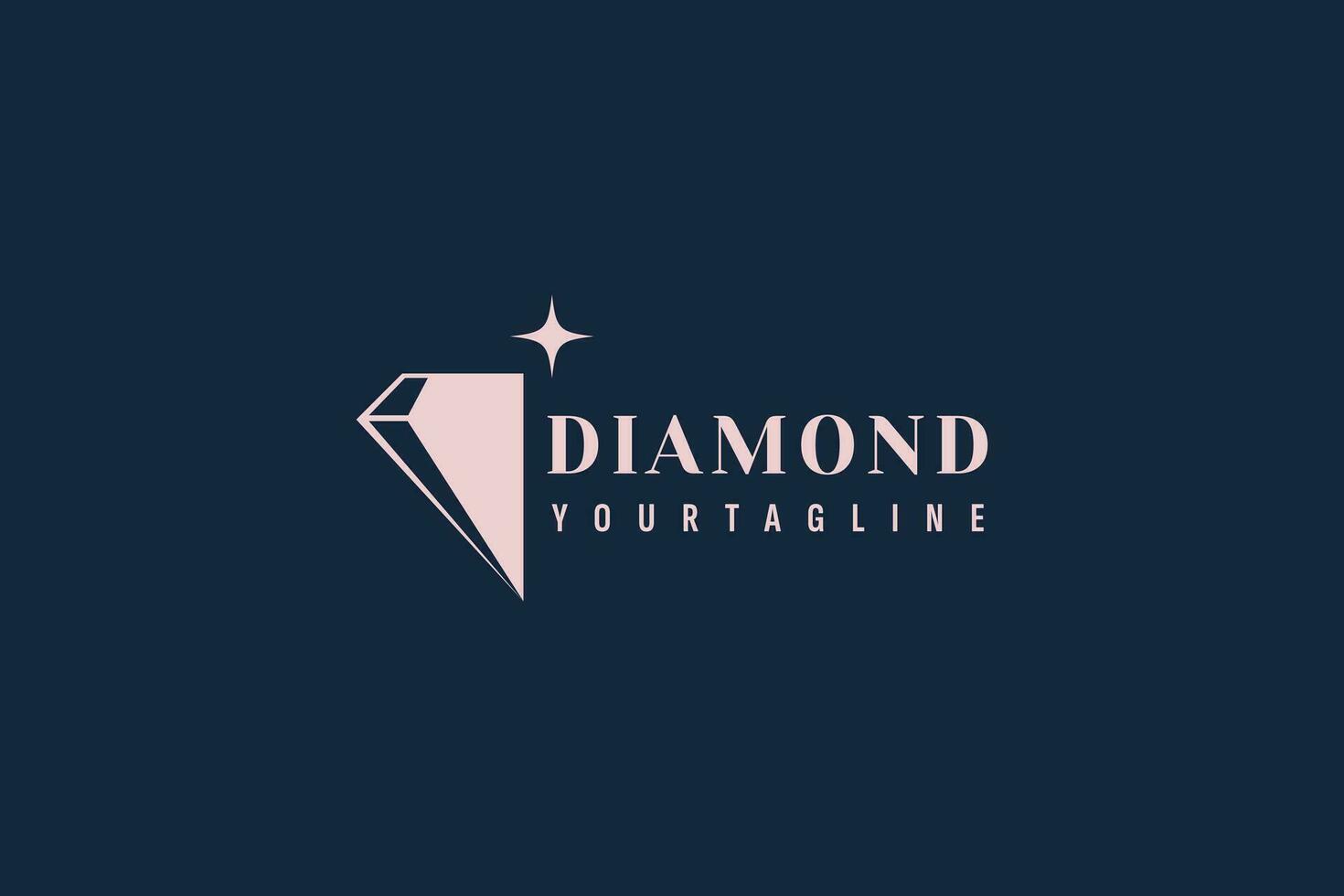 Diamant Logo Vektor Symbol Illustration