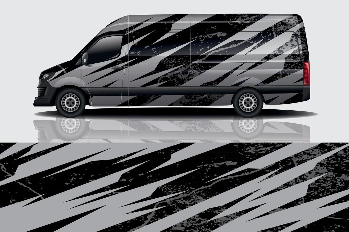 Sportwagen-Aufkleber-Wrap-Design-Vektor vektor