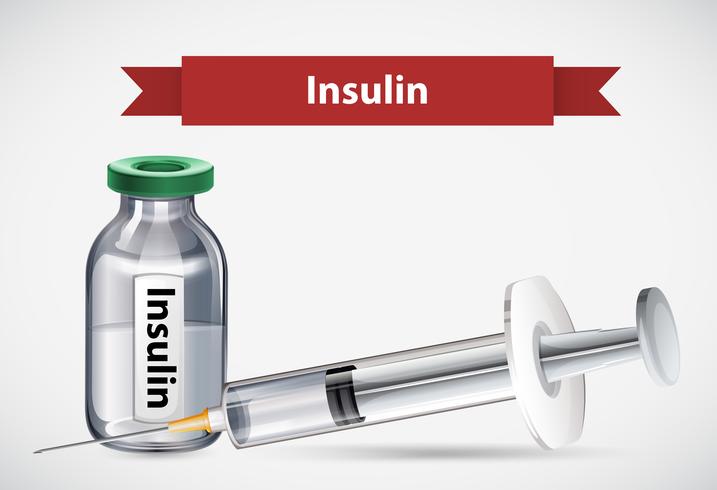 Ein Insulin auf weißem Hintergrund vektor