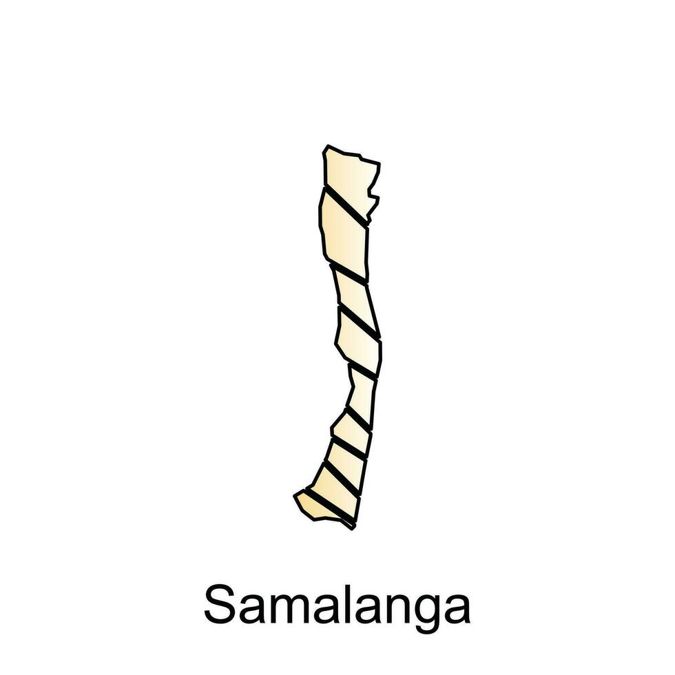 samalanga Karta stad. vektor Karta av provins aceh huvudstad Land färgrik design, illustration design mall på vit bakgrund