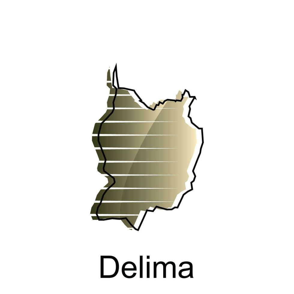 Delima Karte Stadt. Vektor Karte von Provinz aceh Hauptstadt Land bunt Design, Illustration Design Vorlage auf Weiß Hintergrund