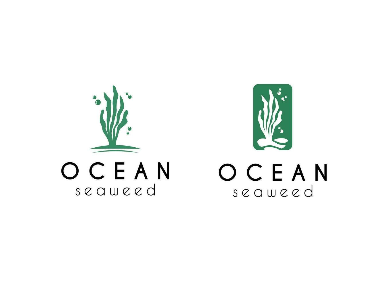 modern und minimalistisch Seetang Logo Design Inspiration vektor