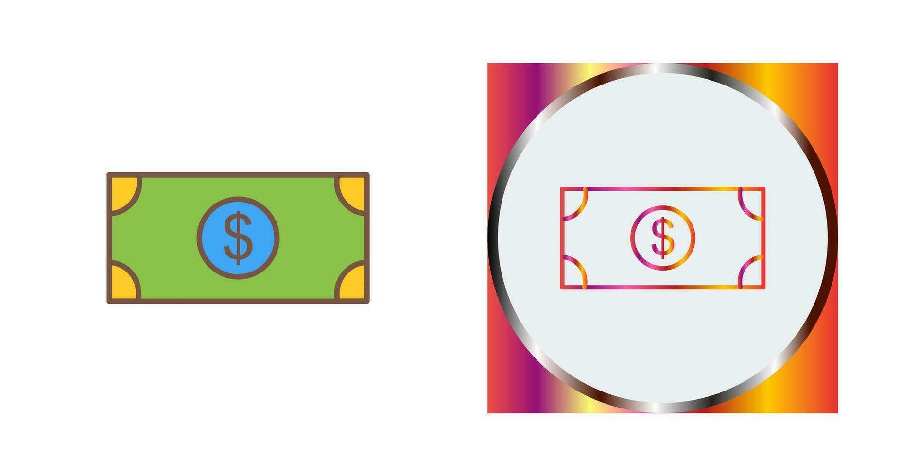 dollar räkningen vektor ikon