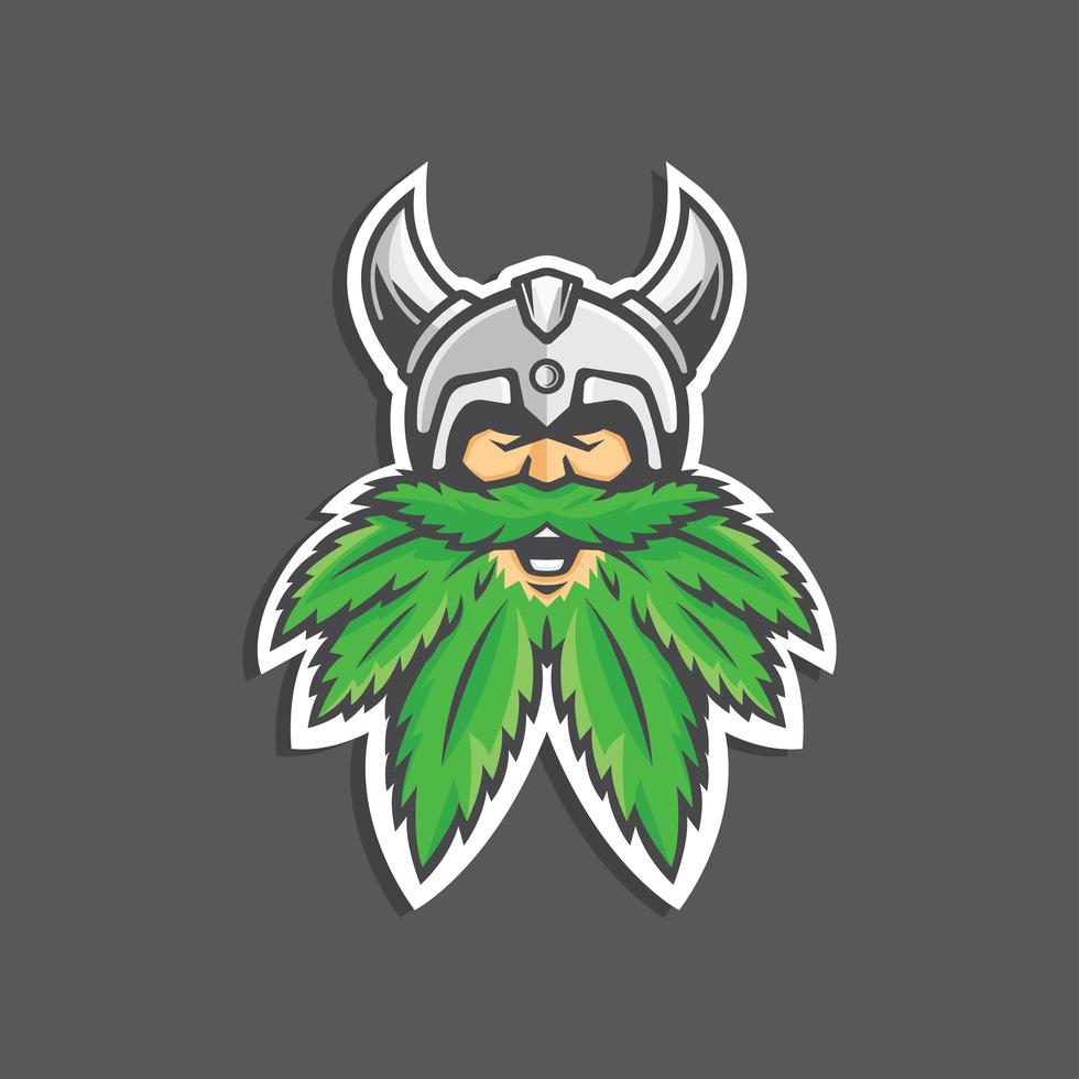 viking cannabis maskot karaktär vektor