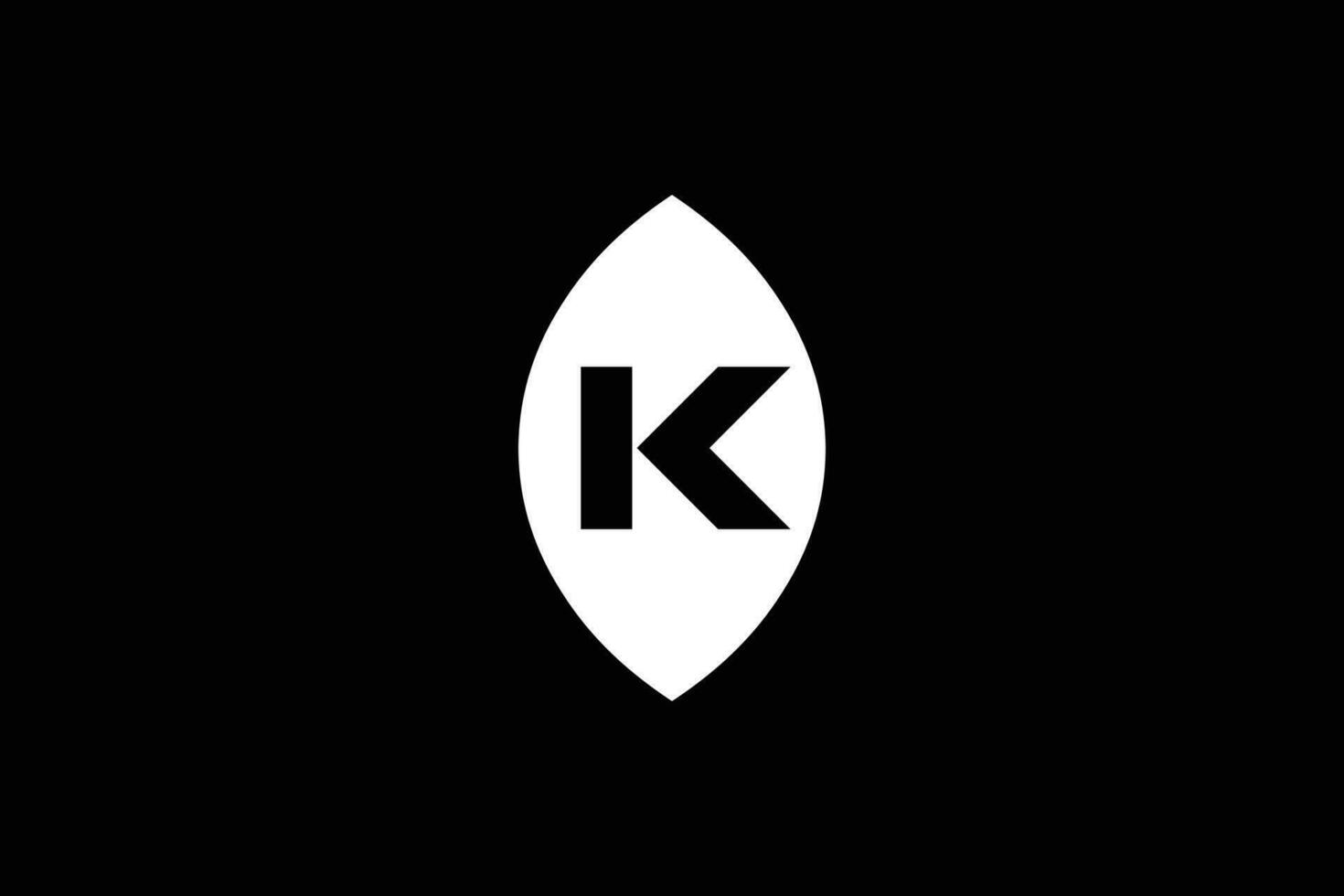 brev k blad trendig vektor logotyp design