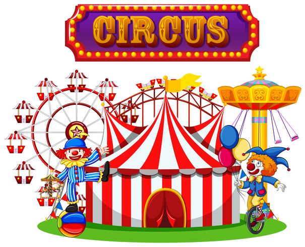 Cirkus och Clown Prestanda vektor