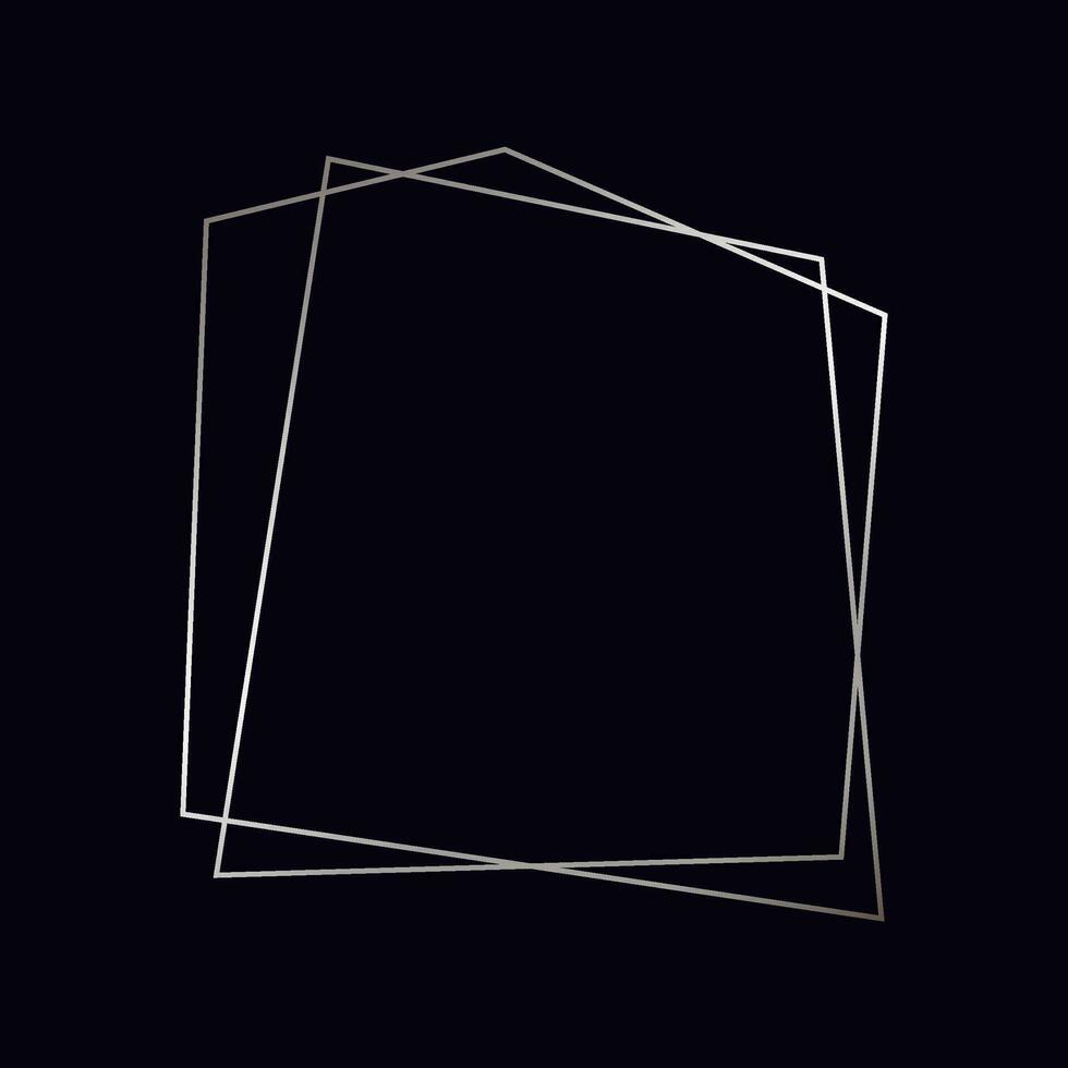 Silber geometrisch polygonal Rahmen vektor