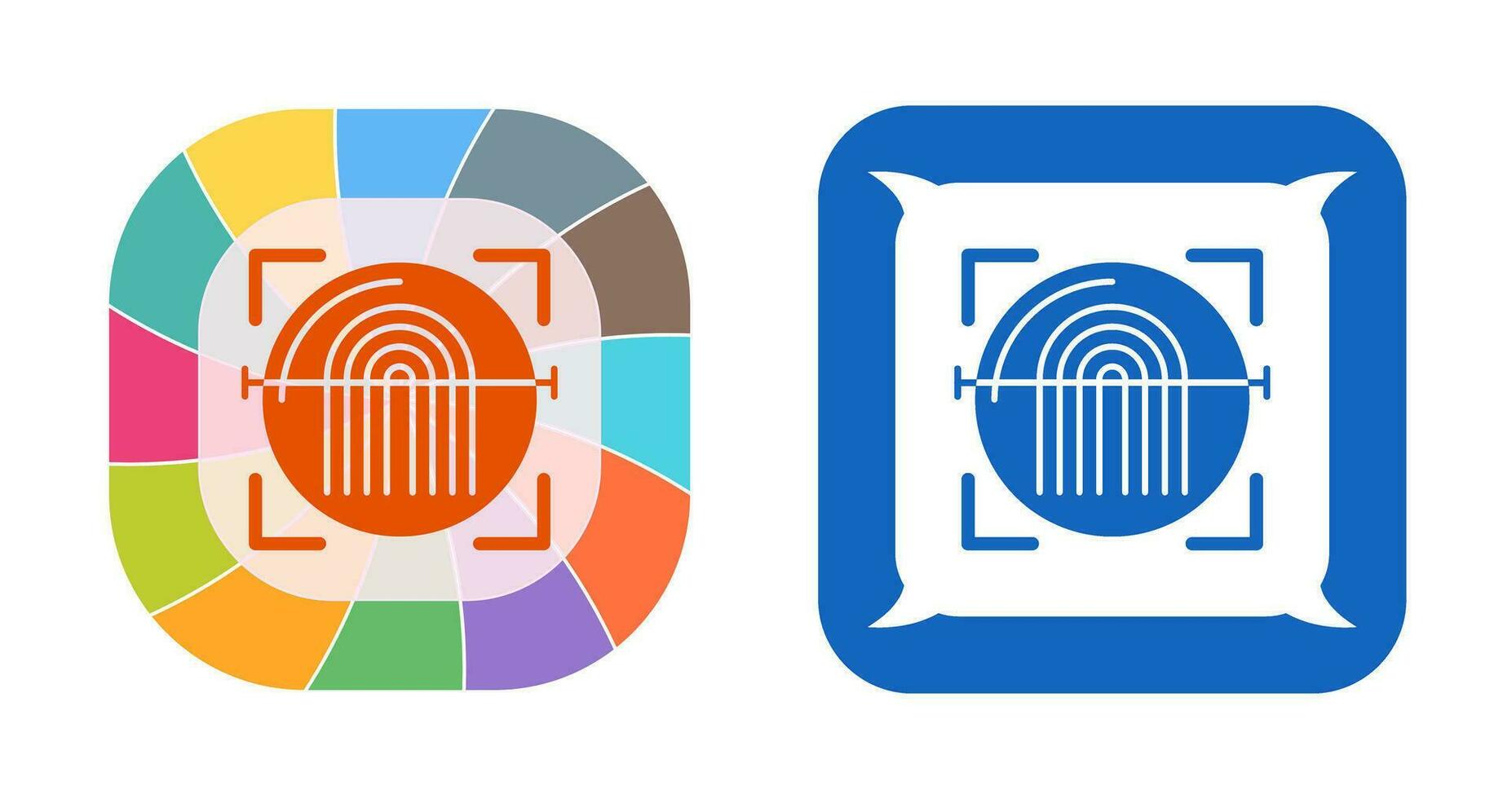 Vektorsymbol für Fingerabdruckscanner vektor