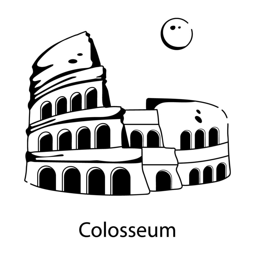 trendiga colosseum koncept vektor