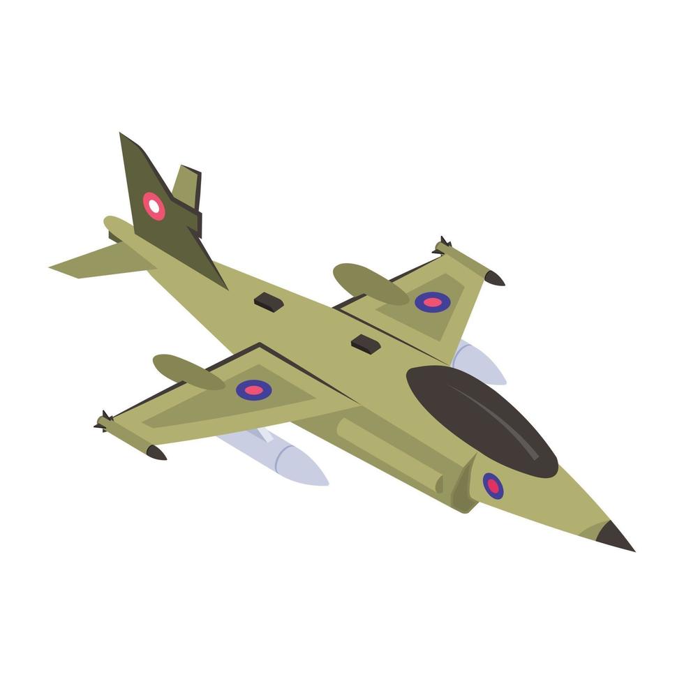 attackera militära flygplan vektor