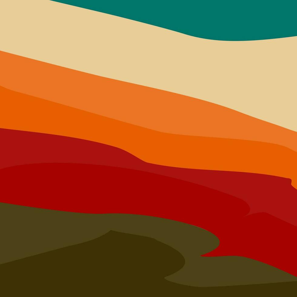 Vektor bunt abstrakt Hintergrund Textur von Welle Linien im modisch Herbst Schattierungen. fallen Jahreszeit. eps