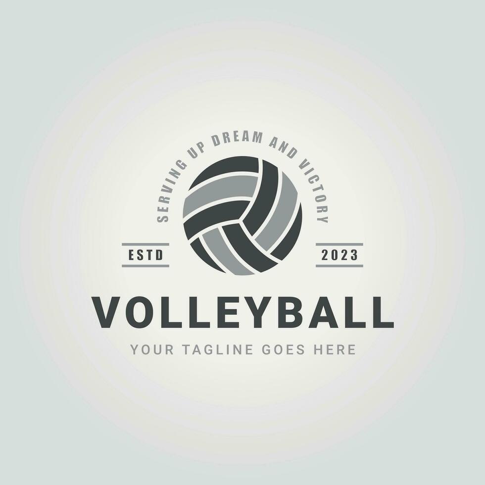 Emblem Abzeichen Volleyball Meisterschaft Logo Symbol Vektor Design Illustration