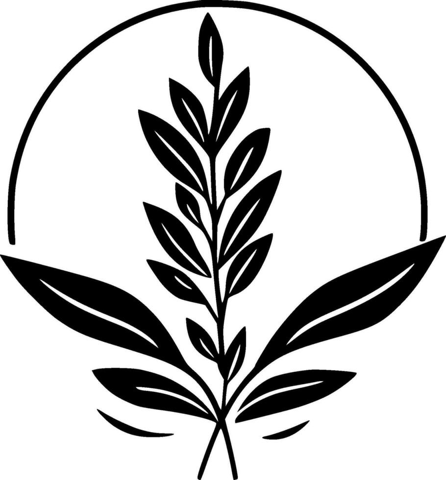 lavendel- - minimalistisk och platt logotyp - vektor illustration