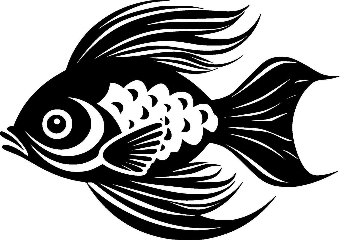 Fisch, minimalistisch und einfach Silhouette - - Vektor Illustration