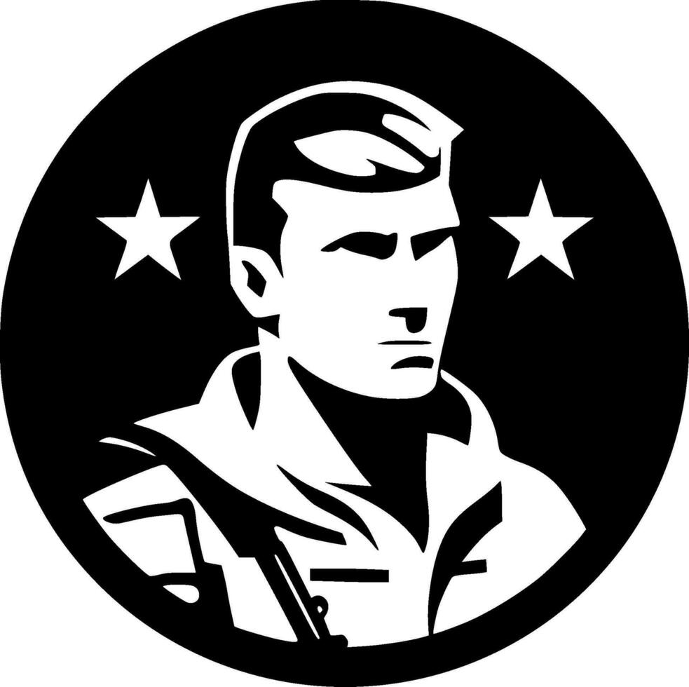 armén - minimalistisk och platt logotyp - vektor illustration