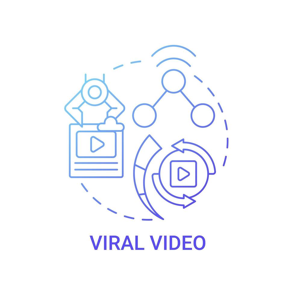 Symbol für virales Videokonzept vektor