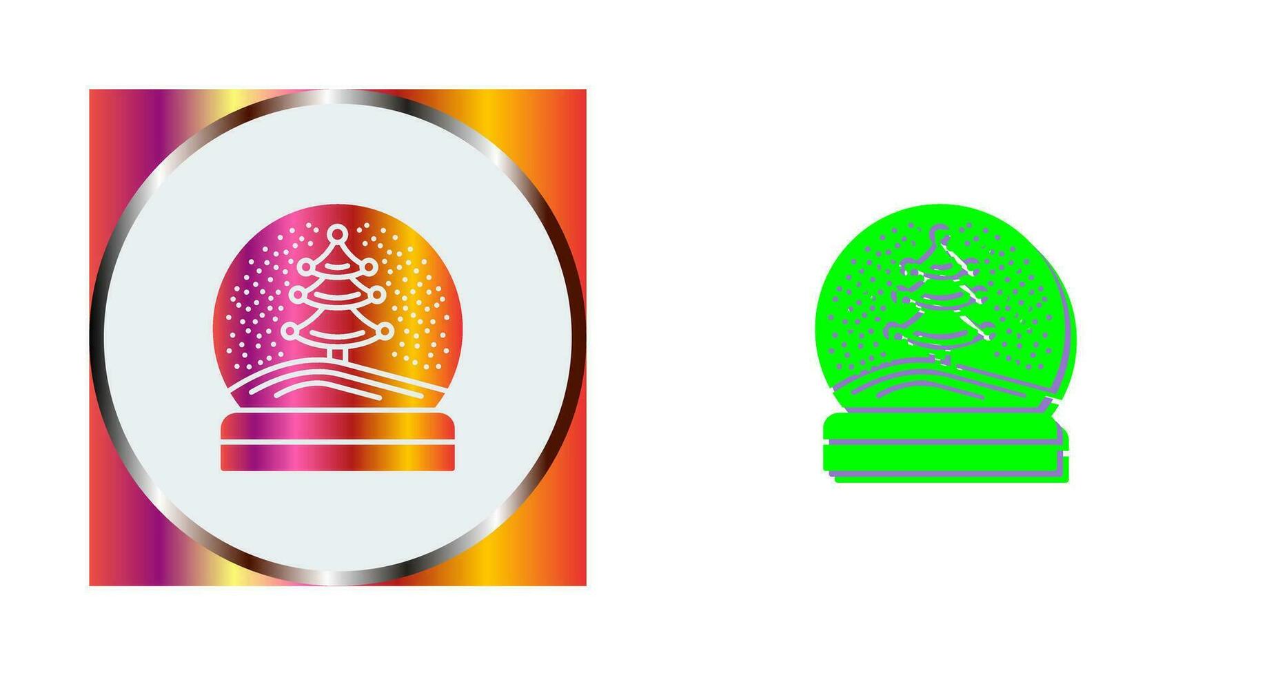 Schneekugel-Vektorsymbol vektor