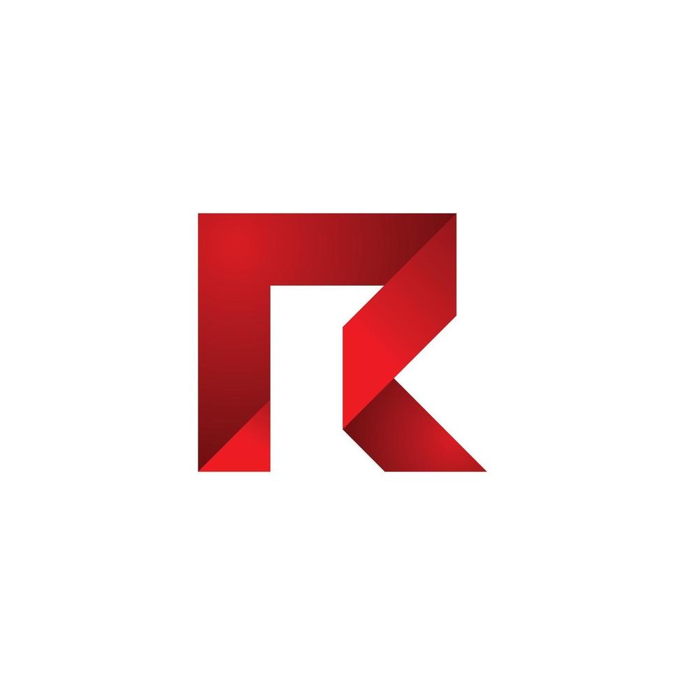 r Brieflogo und Symbol vektor