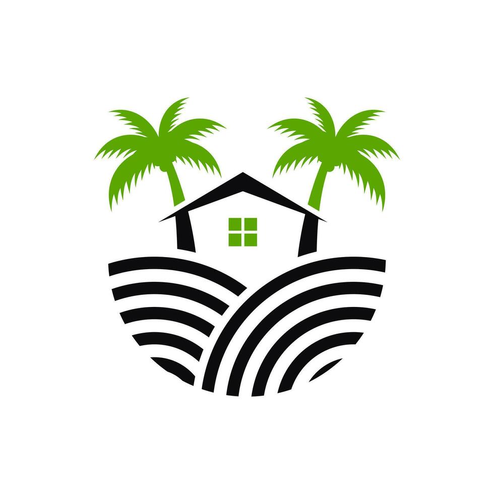 Bauernhaus-Vektor-Logo-Design vektor