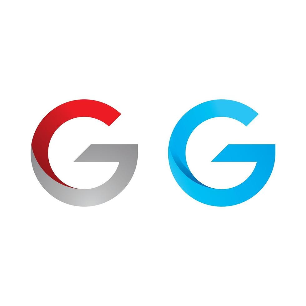 Buchstabe g Logo-Design-Vorlage vektor