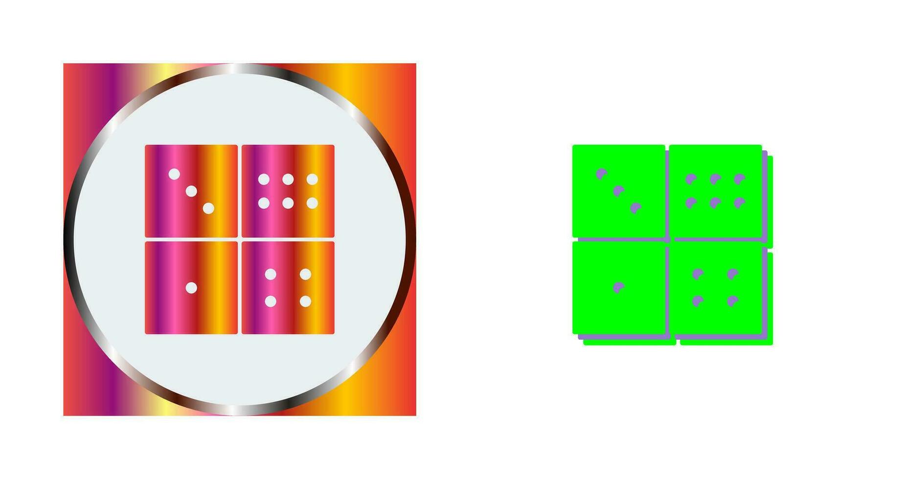 Domino-Spiel-Vektor-Symbol vektor