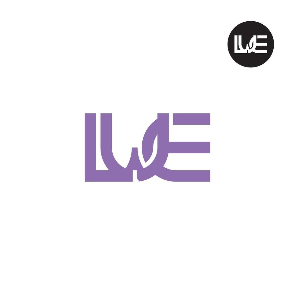 brev lwe monogram logotyp design vektor