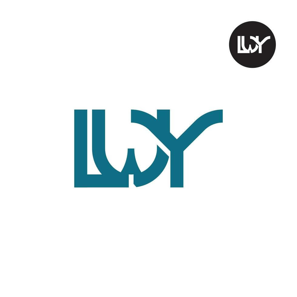 Brief lwy Monogramm Logo Design vektor