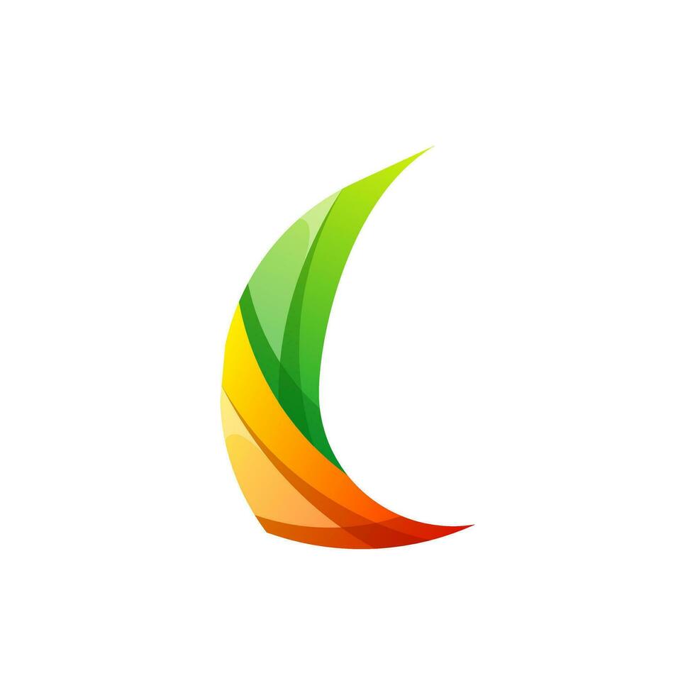färgrik brev l ikon logotyp design vektor