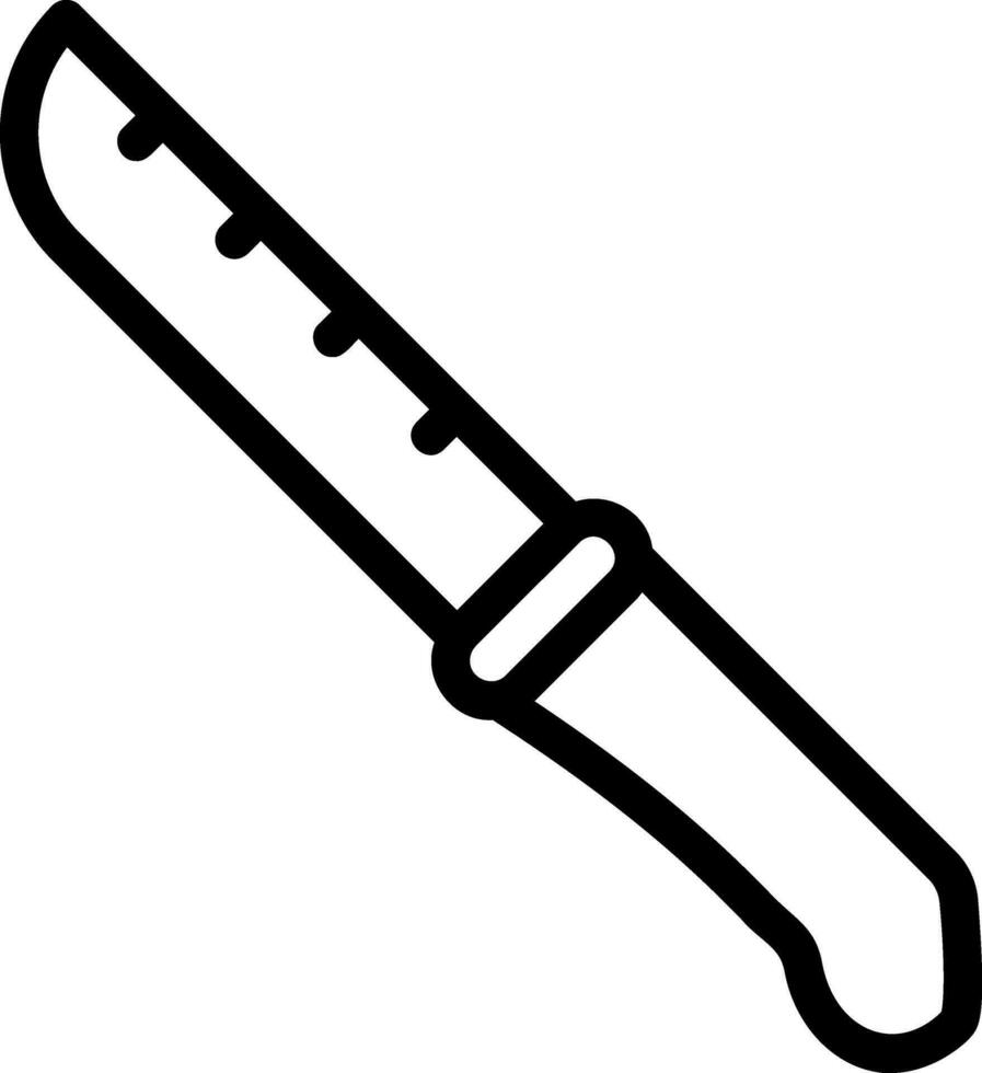 Symbol für die Messerlinie vektor