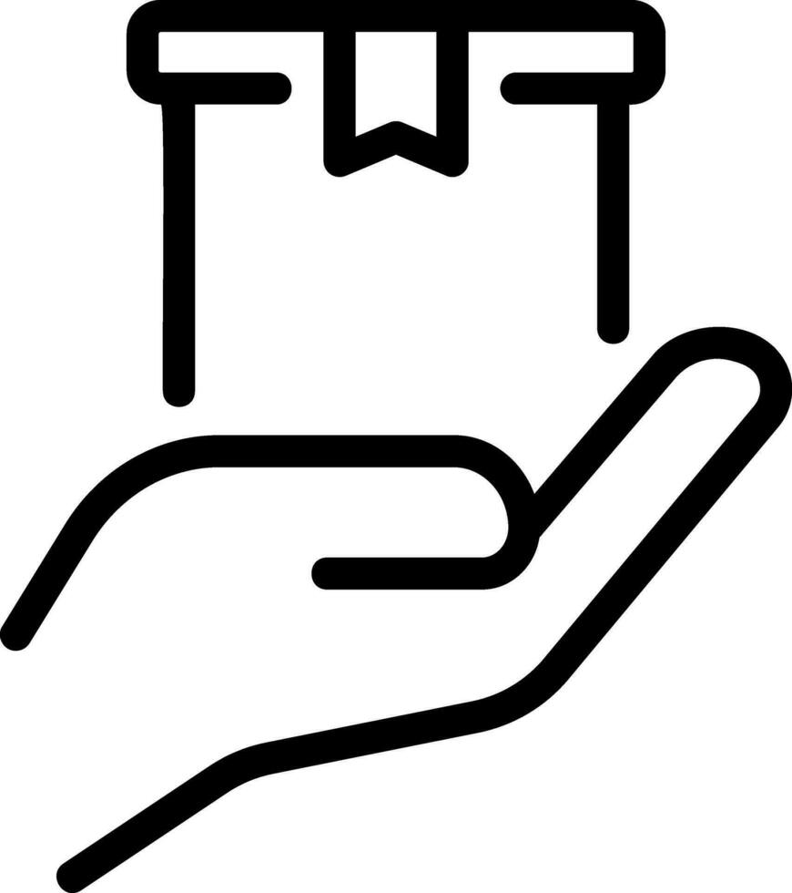 Symbol für die Lieferbox-Linie vektor