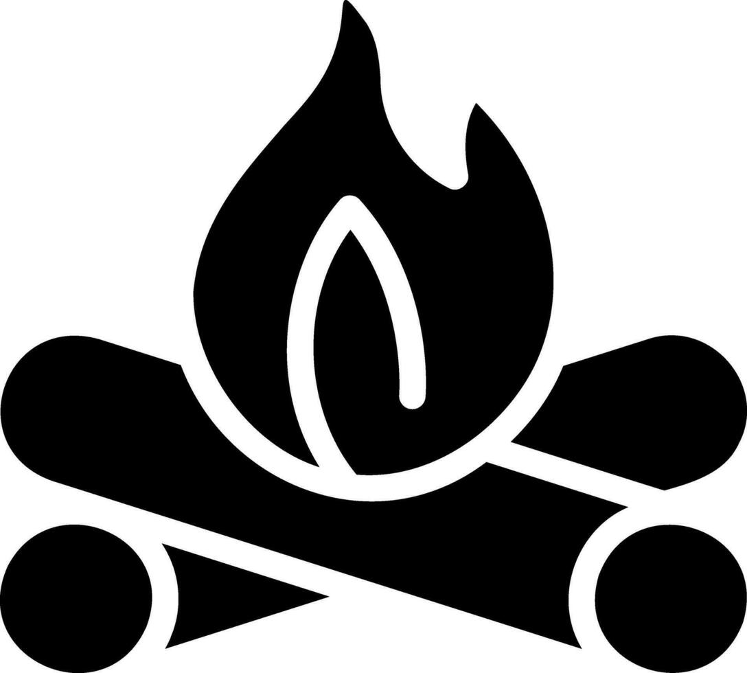 Lagerfeuer-Glyphe-Symbol vektor