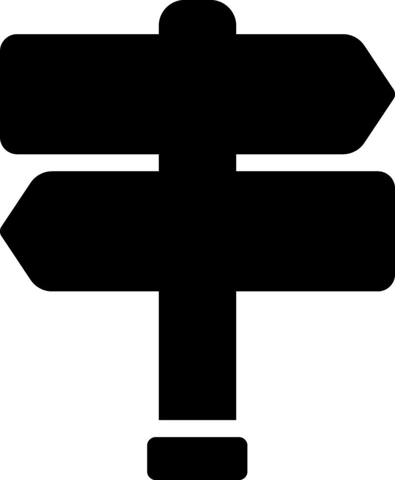 Wegweiser-Glyphe-Symbol vektor