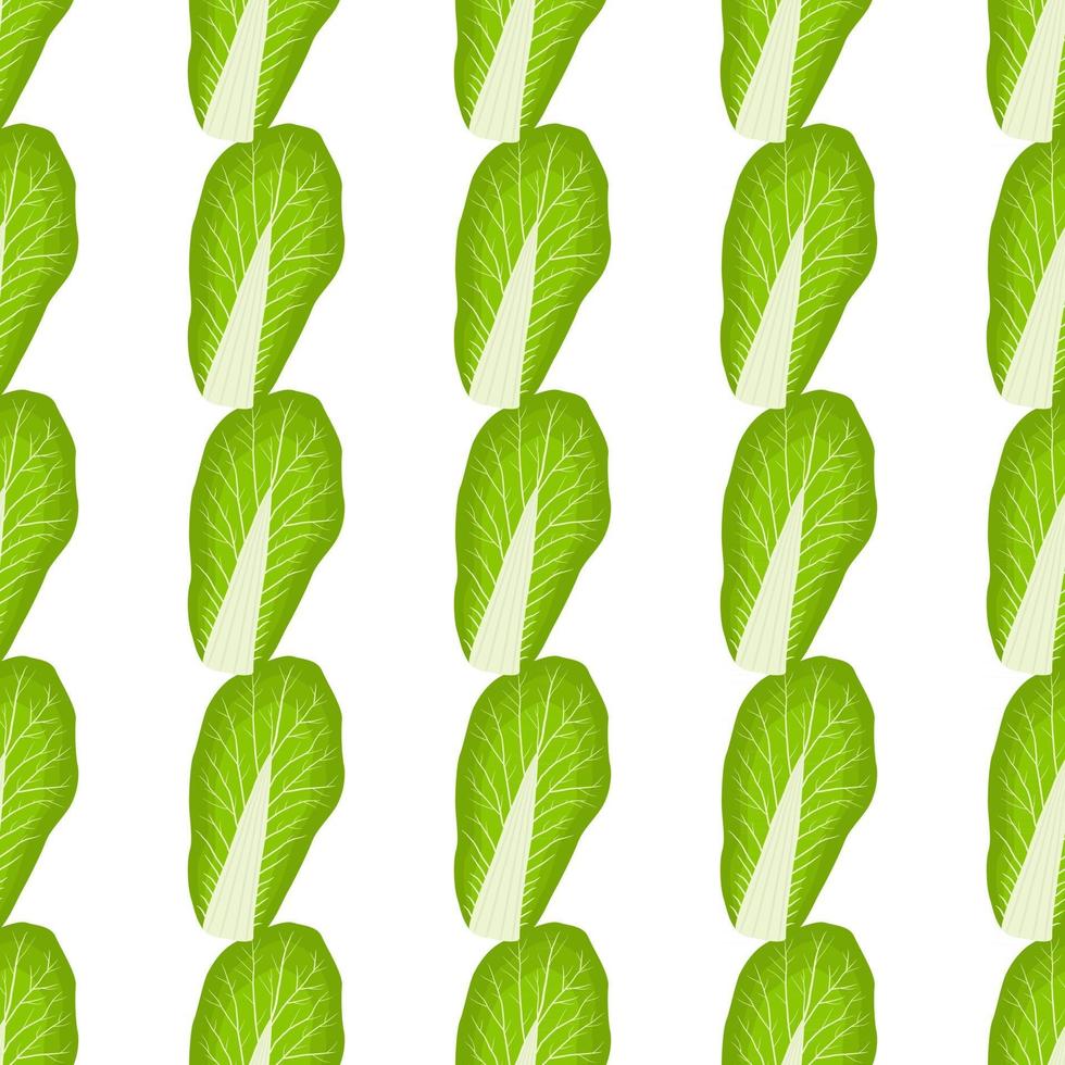 einfaches buntes Gemüsemuster aus Salat Chinakohl vektor