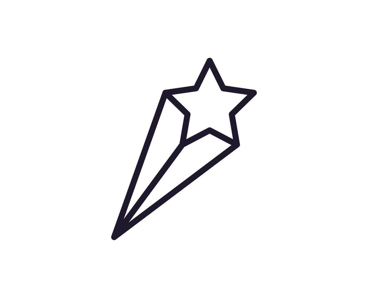 Single Linie Symbol von Star auf isoliert Weiß Hintergrund. hoch Qualität editierbar Schlaganfall zum Handy, Mobiltelefon Apps, Netz Design, Webseiten, online Geschäfte usw. vektor
