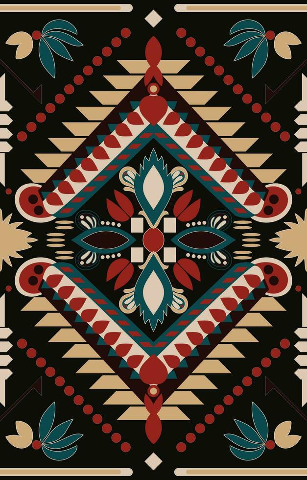 inföding amerikan sydväst, aztek, navajo sömlös mönster. stam- svart och vit geometrisk skriva ut. etnisk design tapet, tyg, omslag, textil, matta, filt. vektor