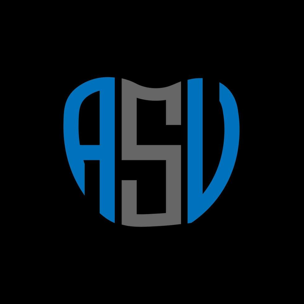 asv brev logotyp kreativ design. asv unik design. vektor