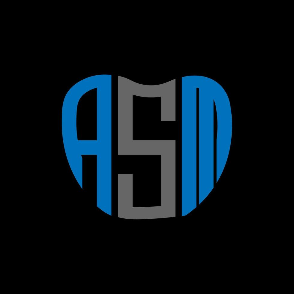 asm Brief Logo kreativ Design. asm einzigartig Design. vektor