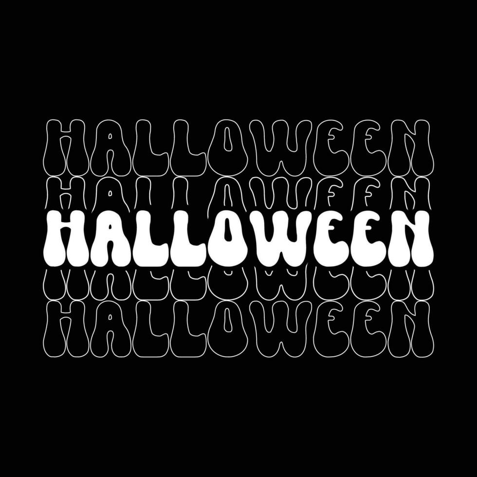 Lycklig halloween vektor text, halloween text baner