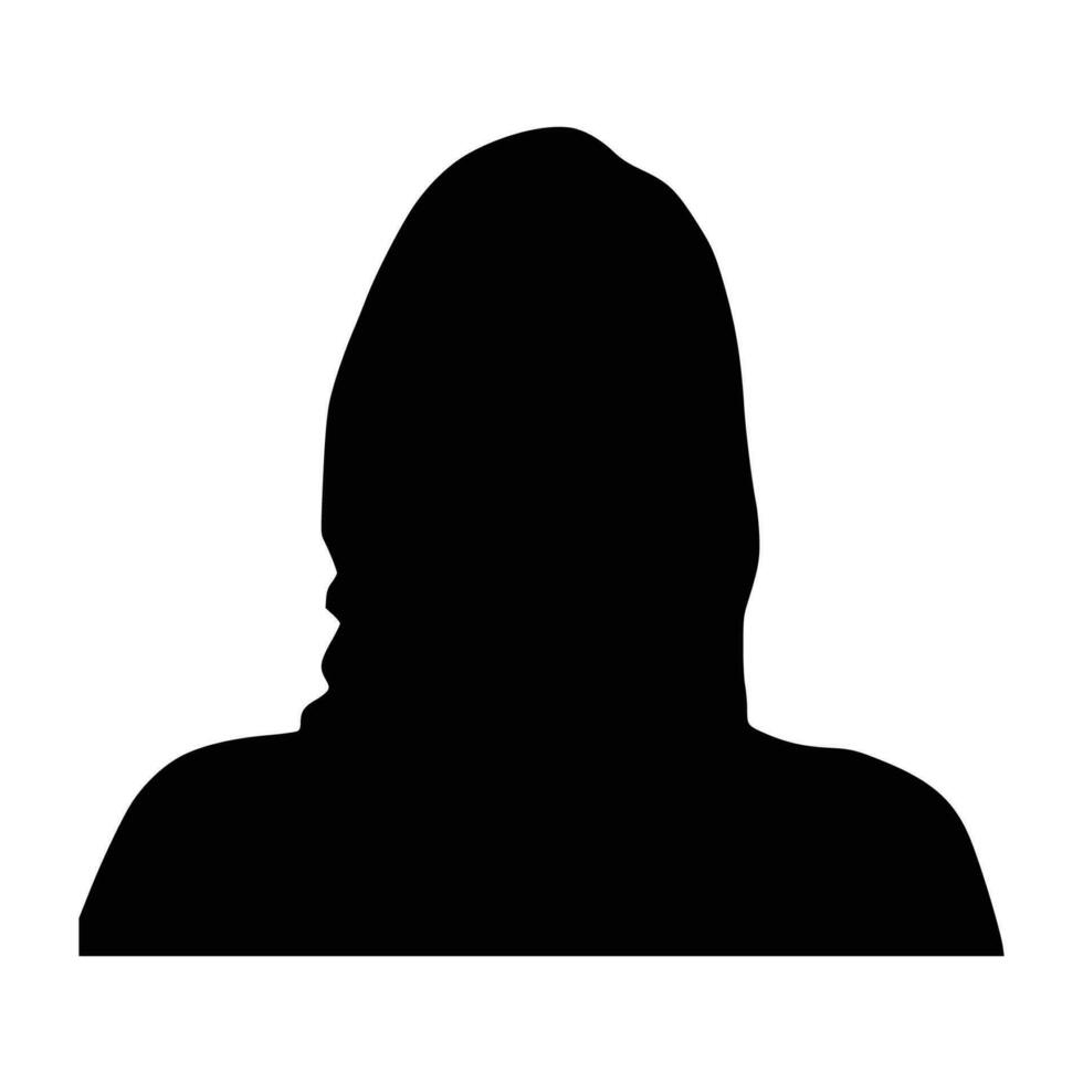 kvinna huvud silhuetter profil fri vektor