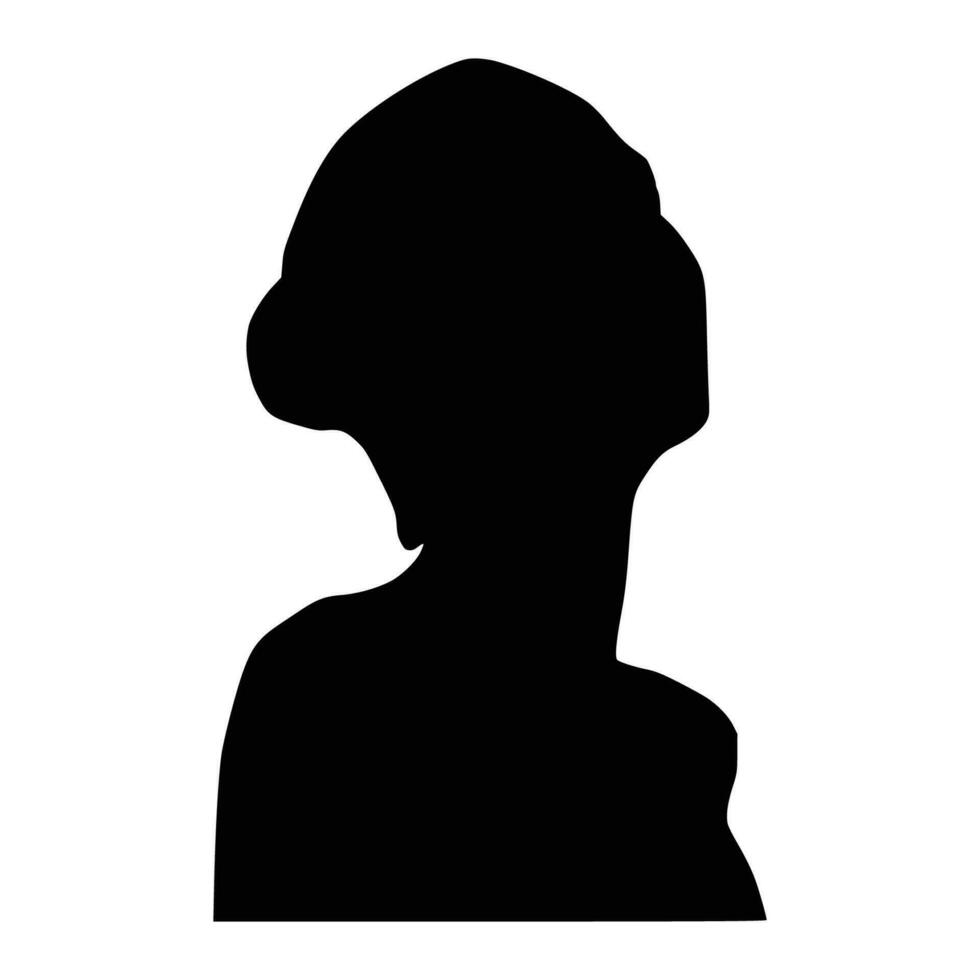 weiblich Kopf Silhouetten Profil kostenlos Vektor