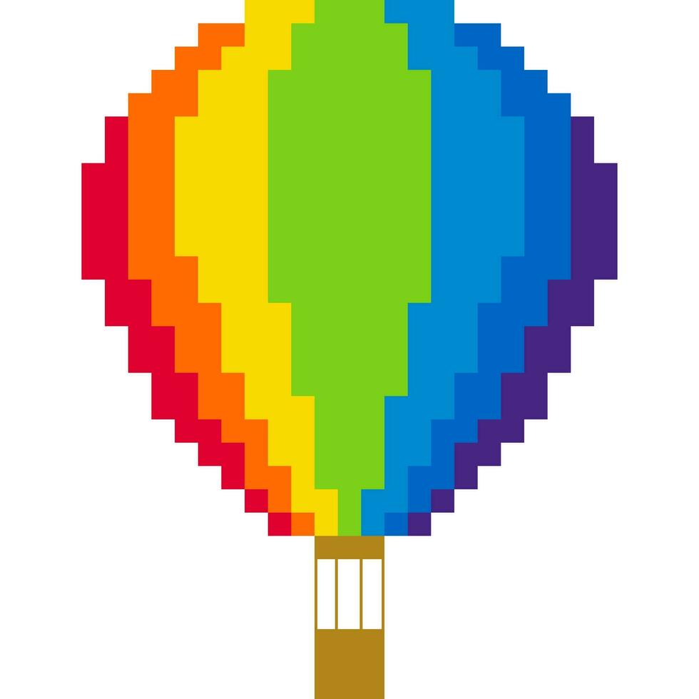 Ballon Karikatur Symbol im Pixel Stil vektor