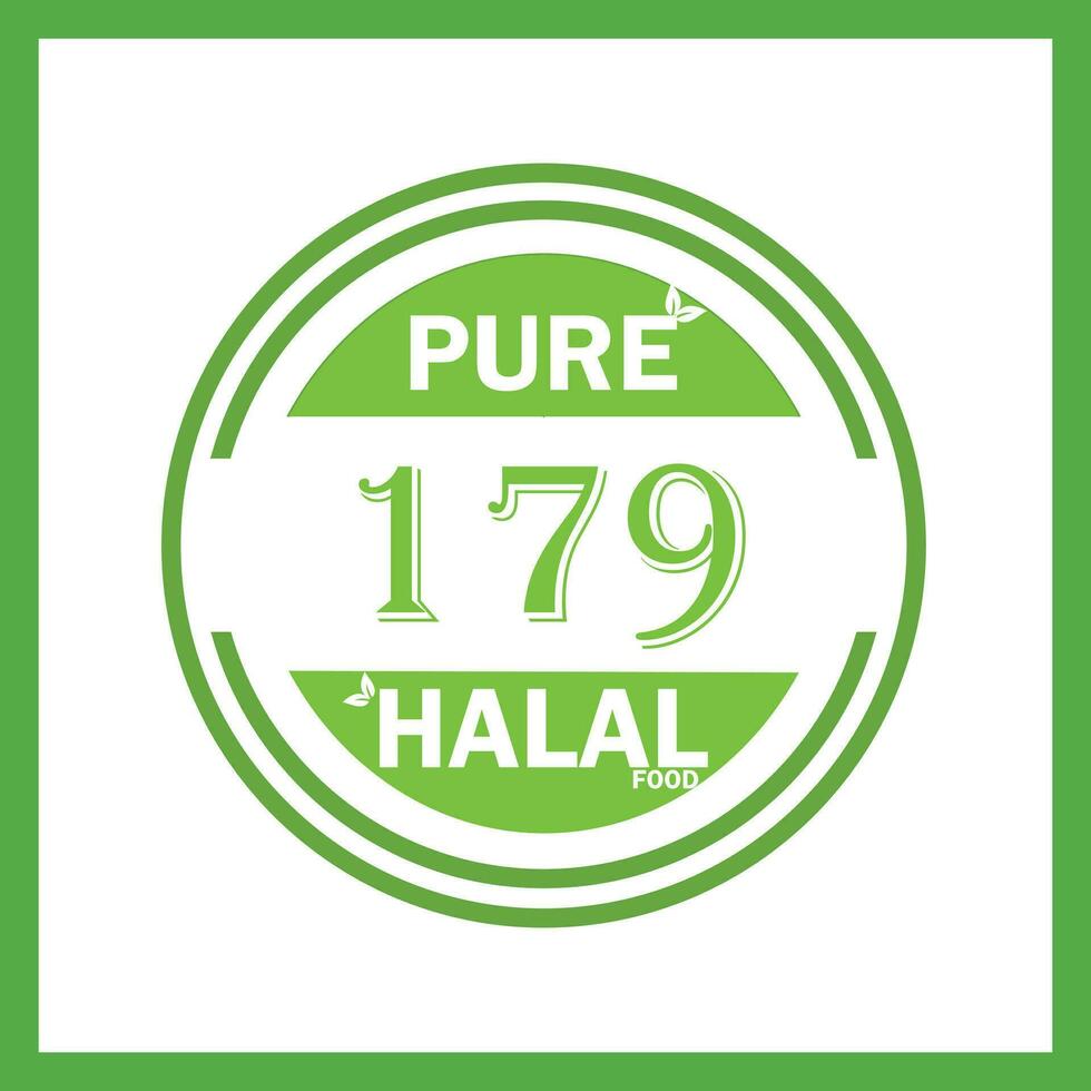 design med halal blad design 179 vektor